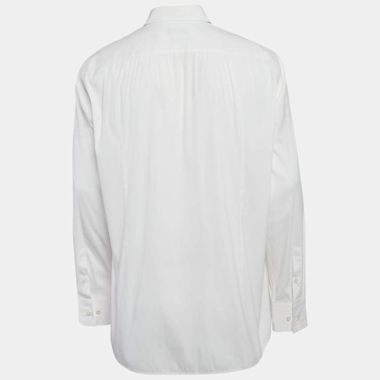 Pre Owned Boss By Hugo Boss White Cotton Slim Fit Shirt XXL