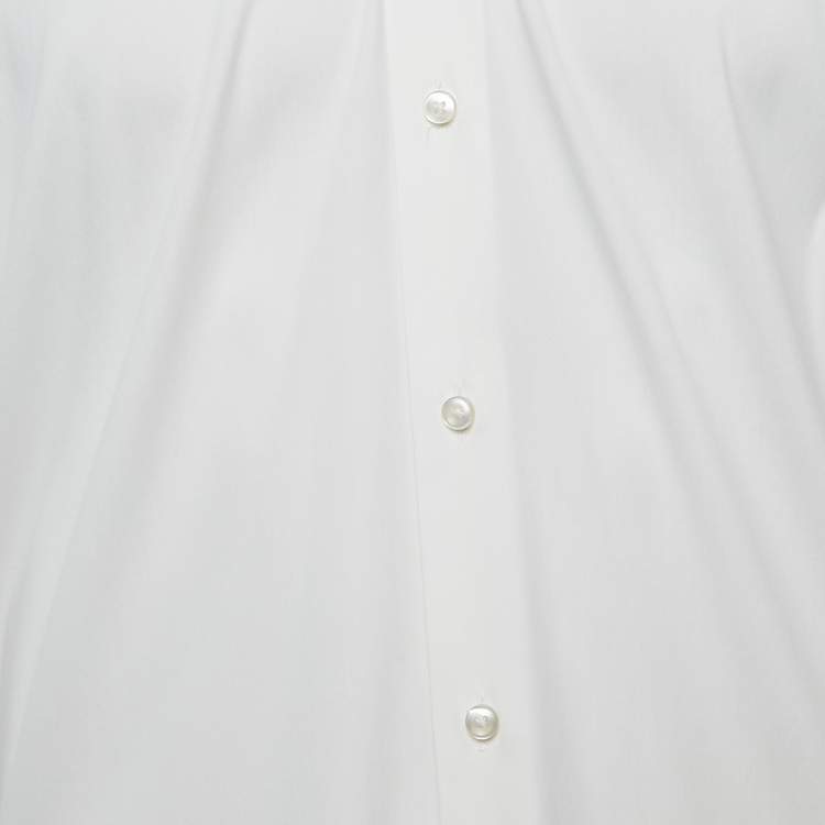 Pre Owned Boss By Hugo Boss White Cotton Slim Fit Shirt XXL