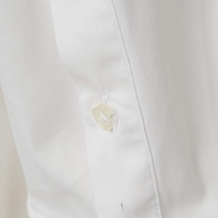 Pre Owned Boss By Hugo Boss White Cotton Slim Fit Shirt XXL