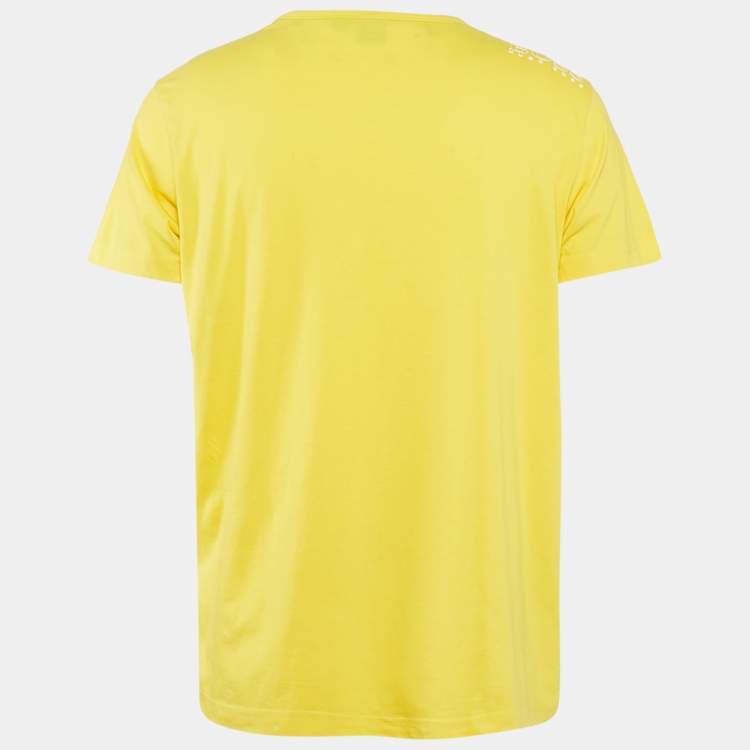 Pre Owned Hugo Boss Yellow Jersey Short Sleeve T-Shirt XL