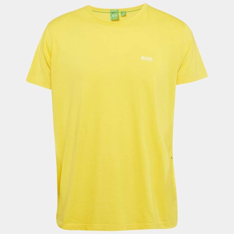 Pre Owned Hugo Boss Yellow Jersey Short Sleeve T-Shirt XL