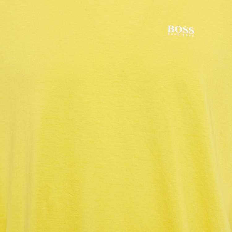 Pre Owned Hugo Boss Yellow Jersey Short Sleeve T-Shirt XL