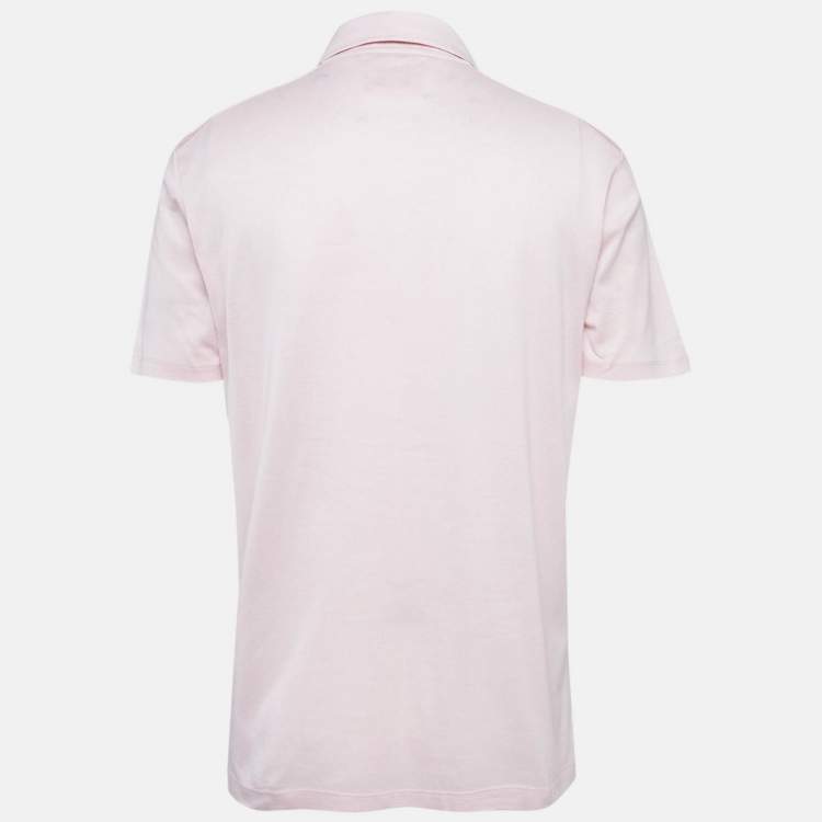 Pre Owned Boss By Hugo Boss Pink Pique Cotton Pryde Polo T-Shirt XL
