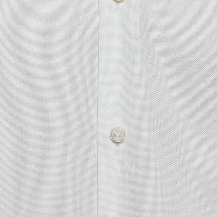 Pre Owned Boss By Hugo Boss White Cotton Tailored Slim Fit Formal Shirt 4XL