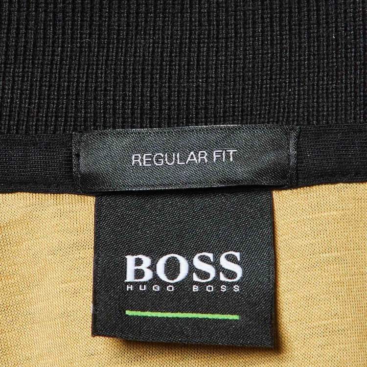 Pre Owned Boss By Hugo Boss Black Cotton Knit Track Pants and Jacket Set XXL