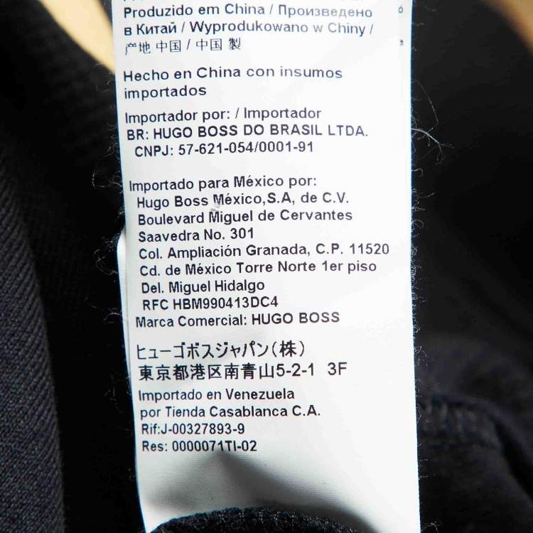 Pre Owned Boss By Hugo Boss Black Cotton Knit Track Pants and Jacket Set XXL