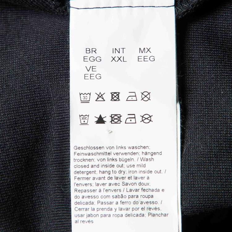 Pre Owned Boss By Hugo Boss Black Cotton Knit Track Pants and Jacket Set XXL