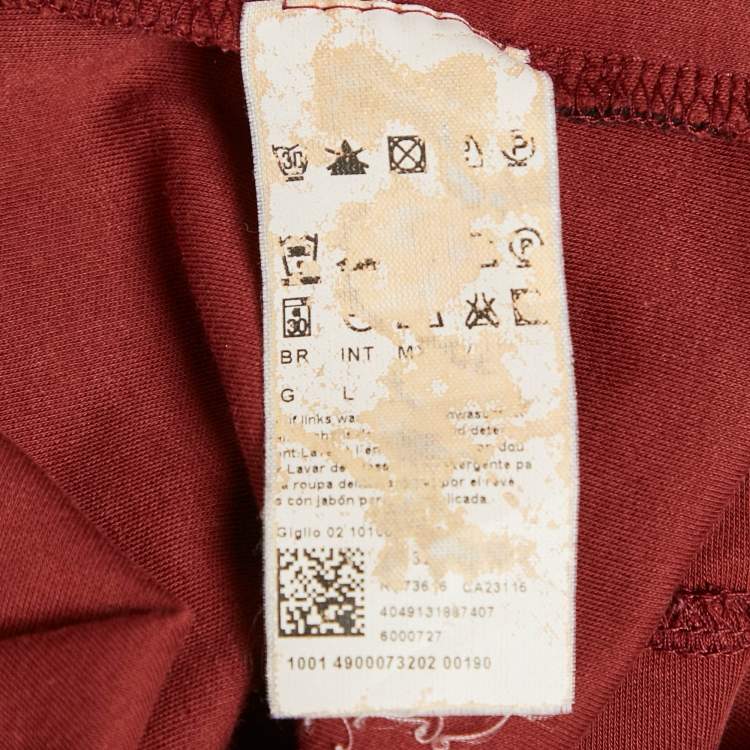 Pre Owned Boss by Hugo Boss Red Jersey Long Sleeve Polo T-Shirt L