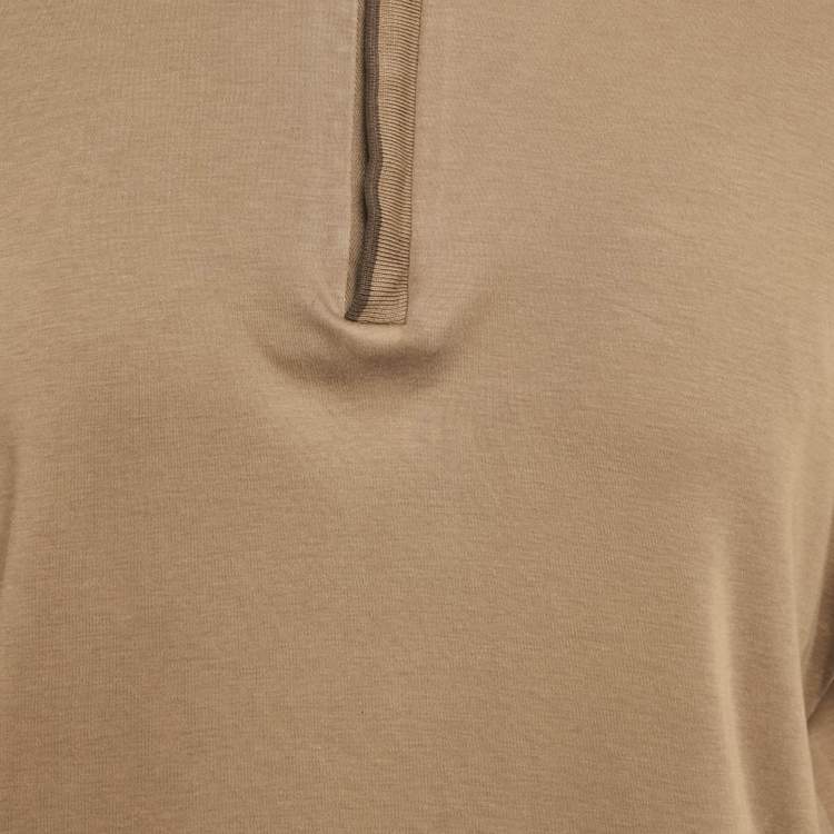 Pre Owned Hugo Boss Brown Jersey Long Sleeve Polo T-Shirt L