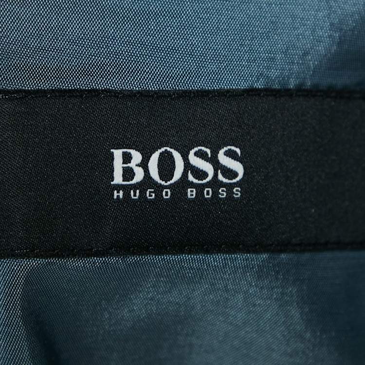 Pre Owned Boss By Hugo Boss Navy Blue Virgin Wool Single Breasted Blazer XXXL