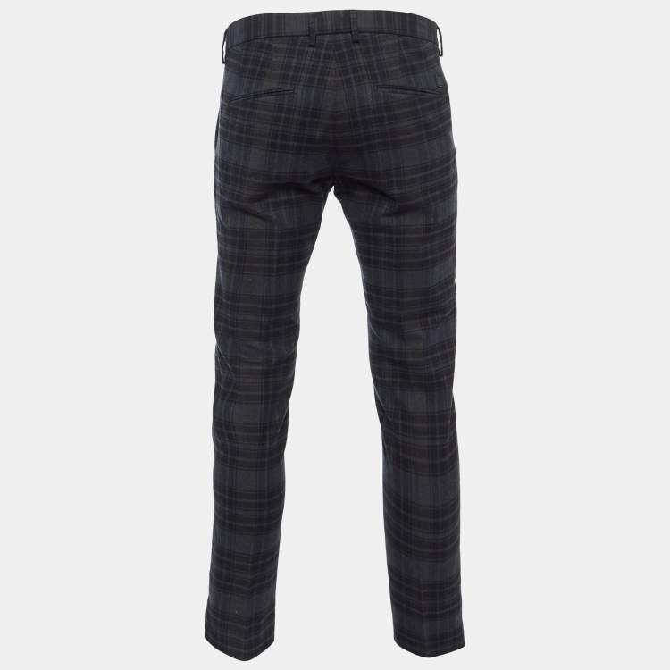 Pre Owned Boss By Hugo Boss Black Paid Cotton Slim Fit Pants M