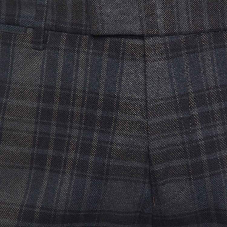 Pre Owned Boss By Hugo Boss Black Paid Cotton Slim Fit Pants M
