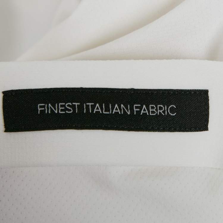 Pre Owned Boss by Hugo Boss White Jersey Button Front Shirt M