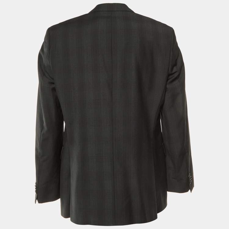 Pre Owned Boss By Hugo Boss Black Wool Paolini Tailored Blazer L