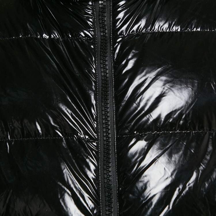 Pre Owned Boss By Hugo Boss Black Nylon Detachable Hood Quilted Down Jacket XXXL