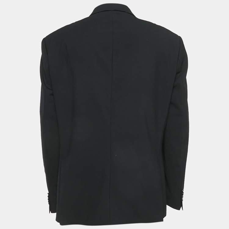Pre Owned Boss By Hugo Boss Black Wool Single Breasted Blazer XXL