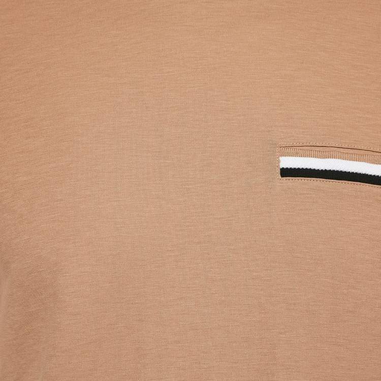 Pre Owned Boss By Hugo Boss Brown Cotton Crew Neck T-Shirt S