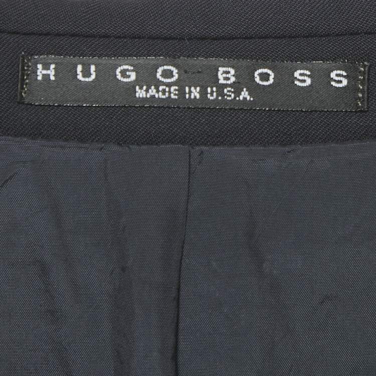 Pre Owned Hugo Boss Vintage Blue Wool Single Breasted Blazer S
