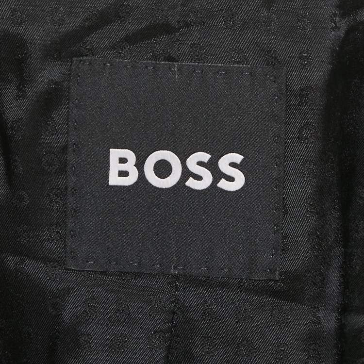 Pre Owned Boss By Hugo Boss Black Gabardine Single Breasted Blazer S