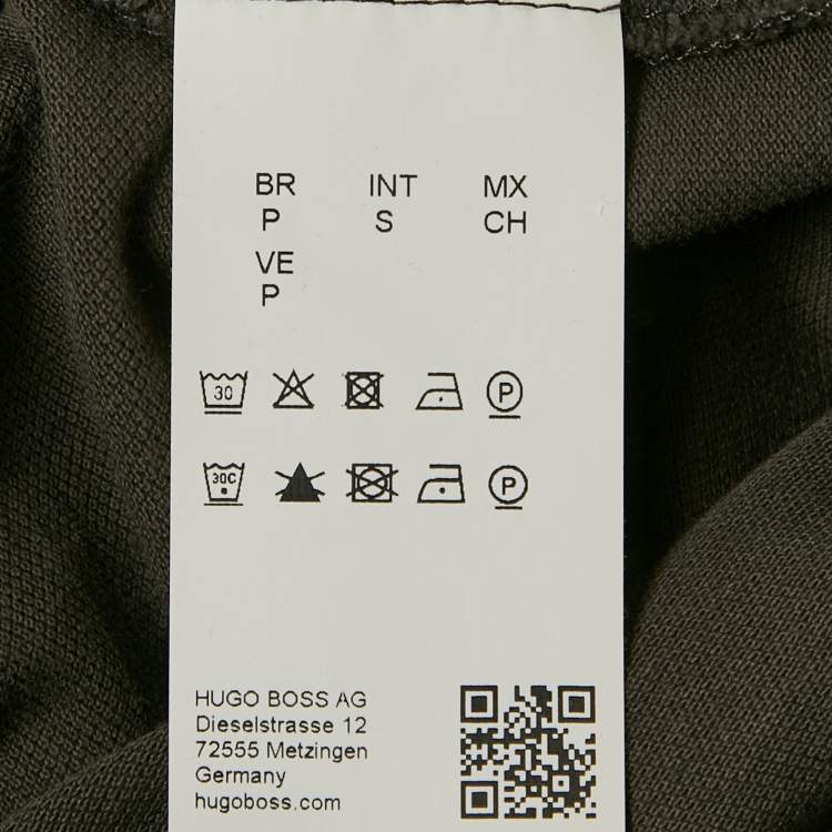 Pre Owned Boss By Hugo Boss Grey Pique Cotton Polo T-Shirt M
