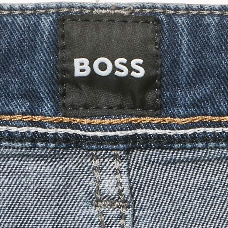 Pre Owned Boss By Hugo Boss Denim Blue Slim Fit Delaware Jeans S Waist 30"