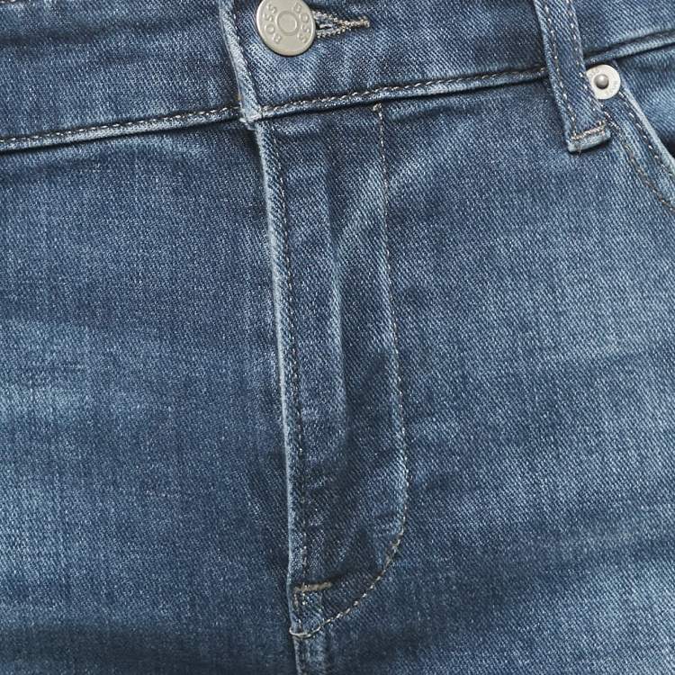 Pre Owned Boss By Hugo Boss Denim Blue Slim Fit Delaware Jeans S Waist 30"