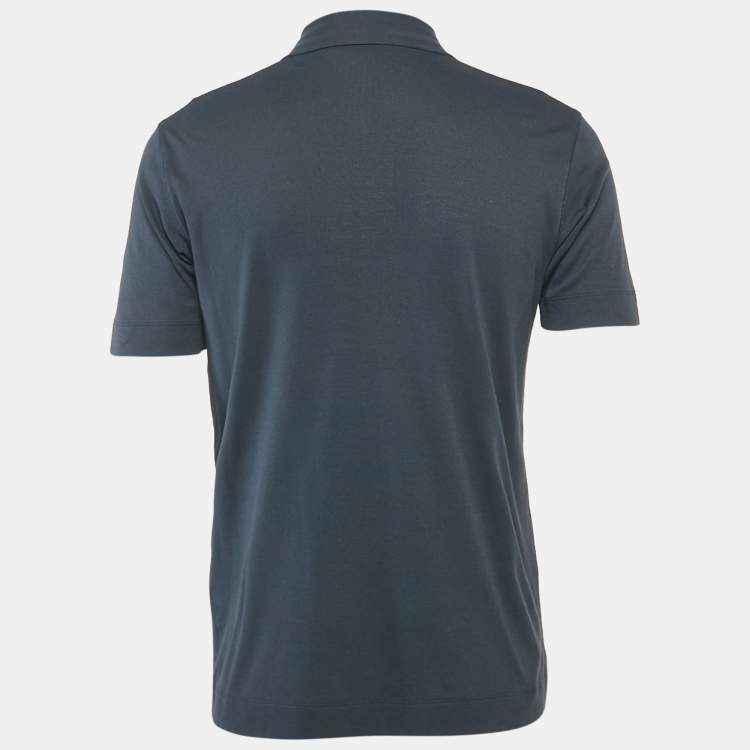 Pre Owned Boss By Hugo Boss Navy Blue Regular Fit Verona Polo T-Shirt M
