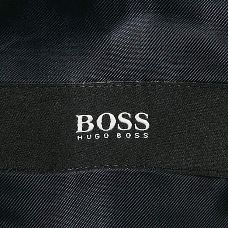 Pre Owned Boss By Hugo Boss Grey Wool Plaid Tailored Johnstons/Lenon1 Pants Suit S