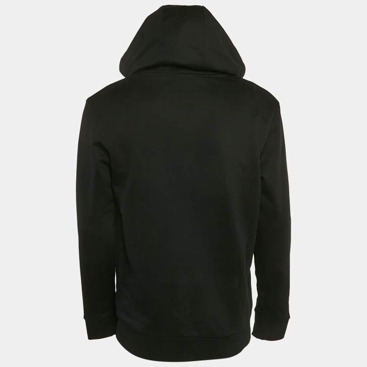 Pre Owned Boss By Hugo Boss x Justin Teodoro Black Start Print Cotton Hoodie L