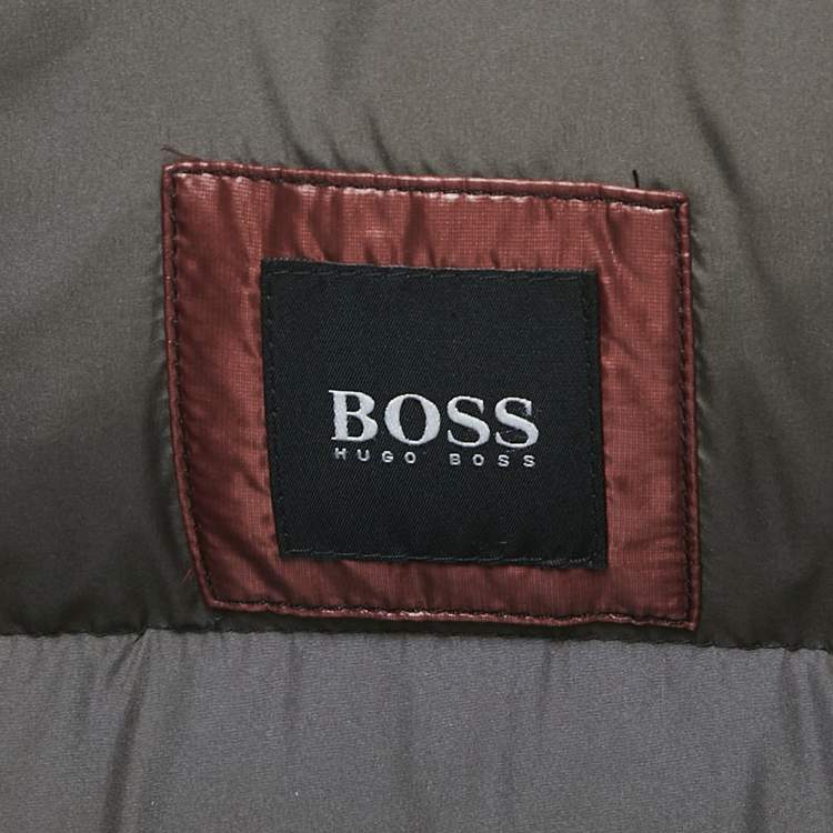 Pre Owned Boss by Hugo Boss Brown Ombre Synthetic Down Puffer Jacket M