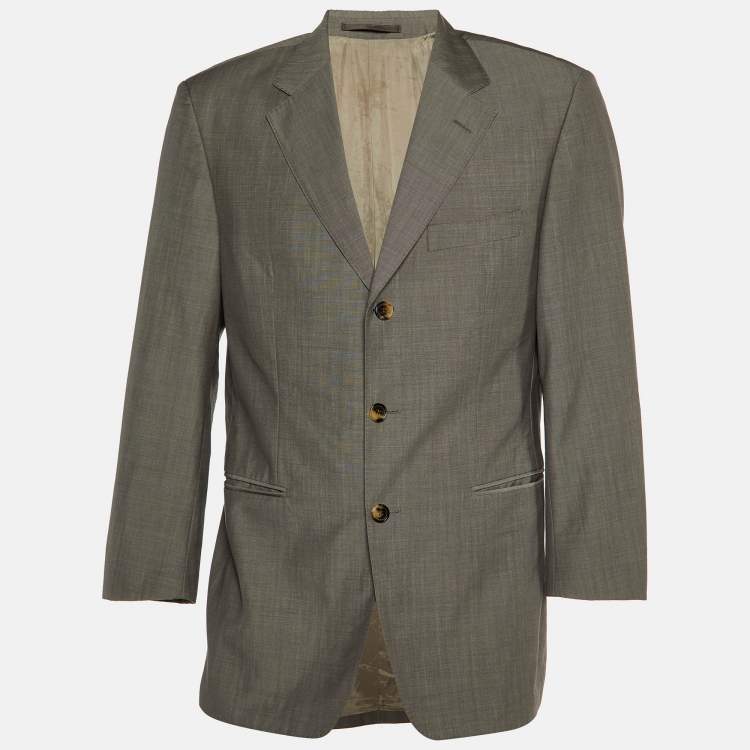 Pre Owned Boss By Hugo Boss Grey Wool Da Vinci Blazer M