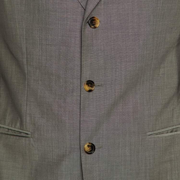 Pre Owned Boss By Hugo Boss Grey Wool Da Vinci Blazer M