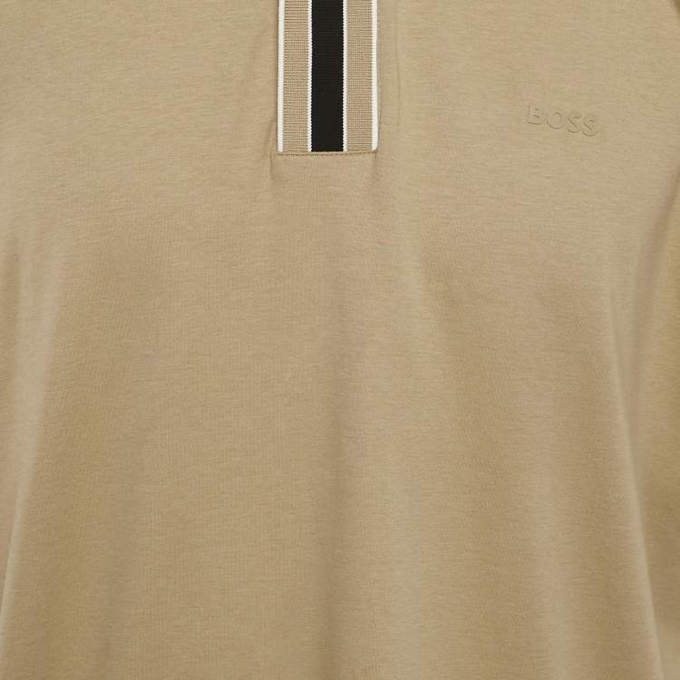 مملوكة مسبقًا Boss By Hugo Boss Brown Logo Print Cotton Parley Polo T-Shirt XXL