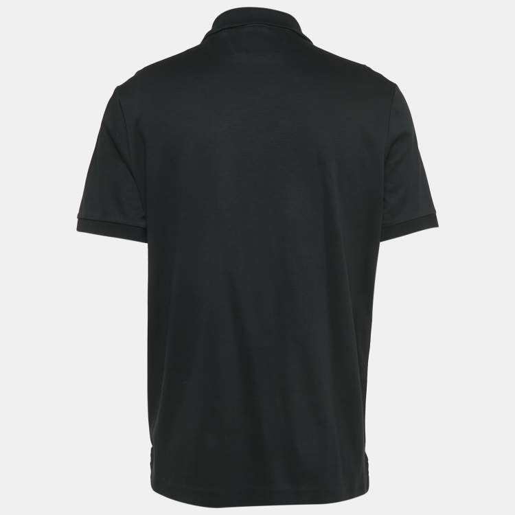 Pre Owned Boss By Hugo Boss Porsche Design Black Cotton Slim Fit Polston Polo T-Shirt XL
