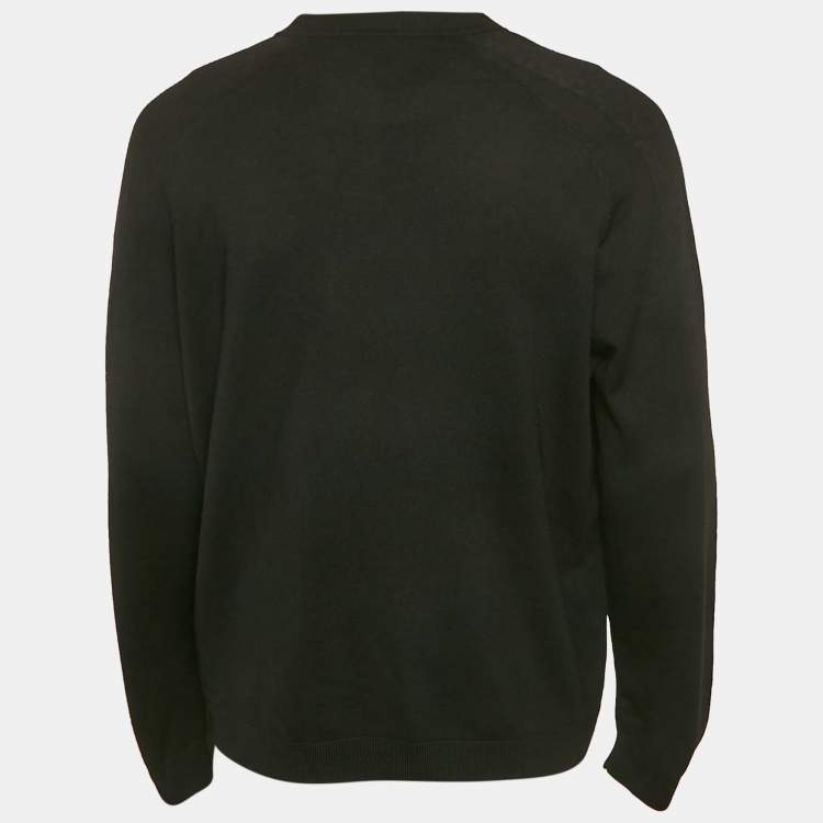 Pre Owned Boss By Hugo Boss Black Nylon Knit Crewneck Sweatshirt XL