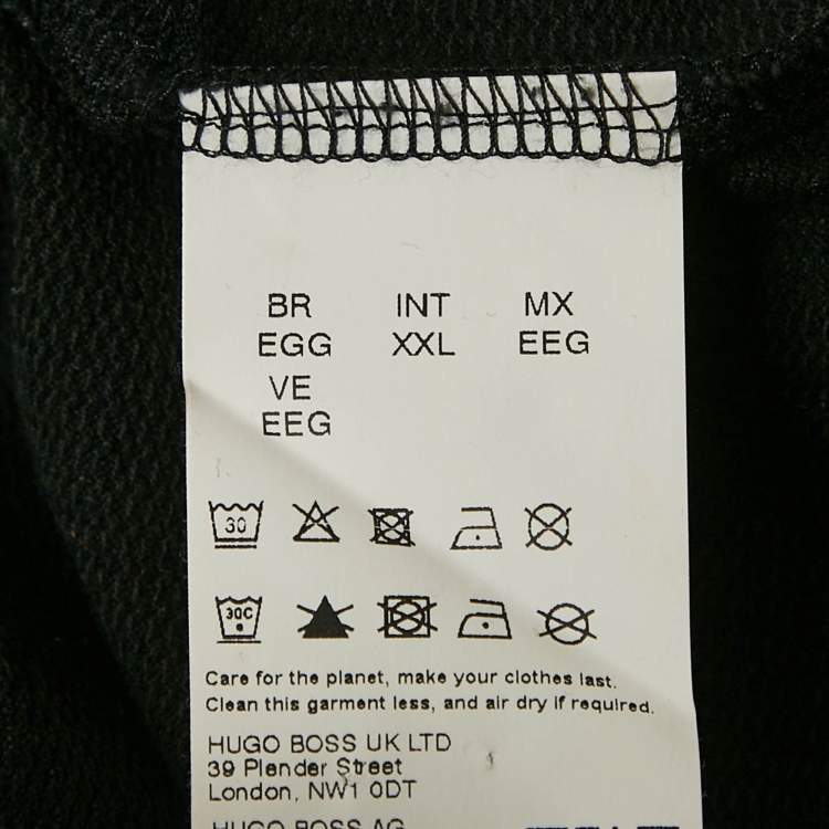 Pre Owned Boss By Hugo Boss Black Patterned Jersey Pack 33 Polo T-Shirt XXL