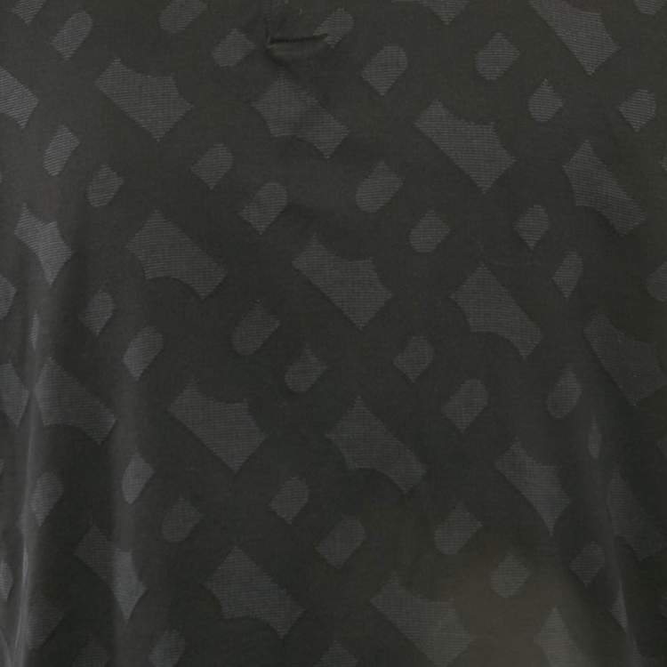 Pre Owned Boss By Hugo Boss Black Patterned Jersey Pack 33 Polo T-Shirt XXL