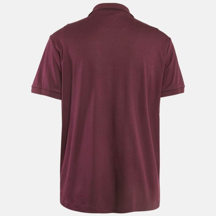 Pre Owned Boss By Hugo Boss Purple Jersey Paule Polo T-Shirt XXL