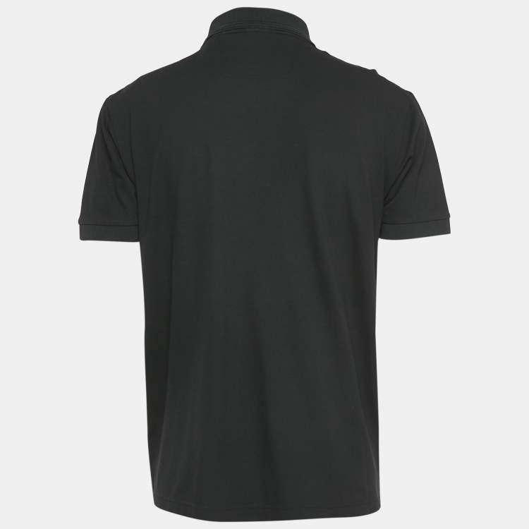 Pre Owned Boss By Hugo Boss Black Cotton Paddy Mirror Polo T-Shirt XL