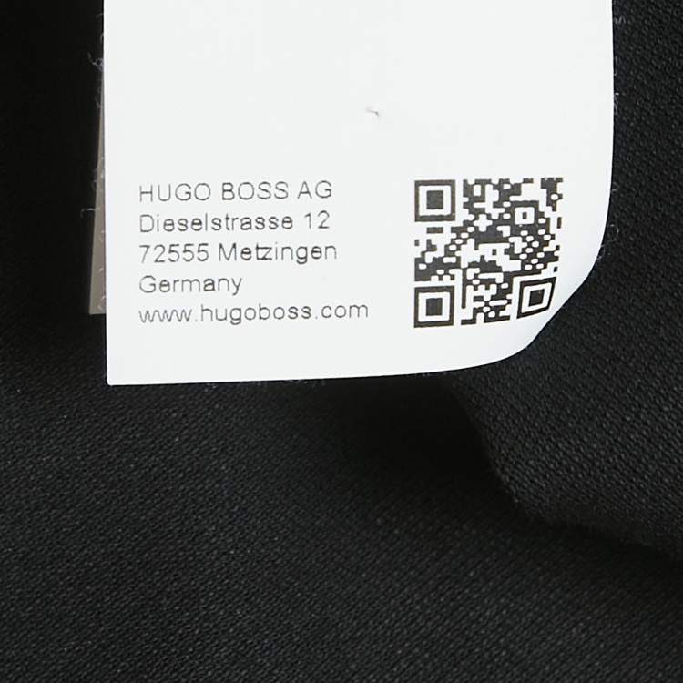Pre Owned Boss By Hugo Boss Black Cotton Paddy Mirror Polo T-Shirt XL