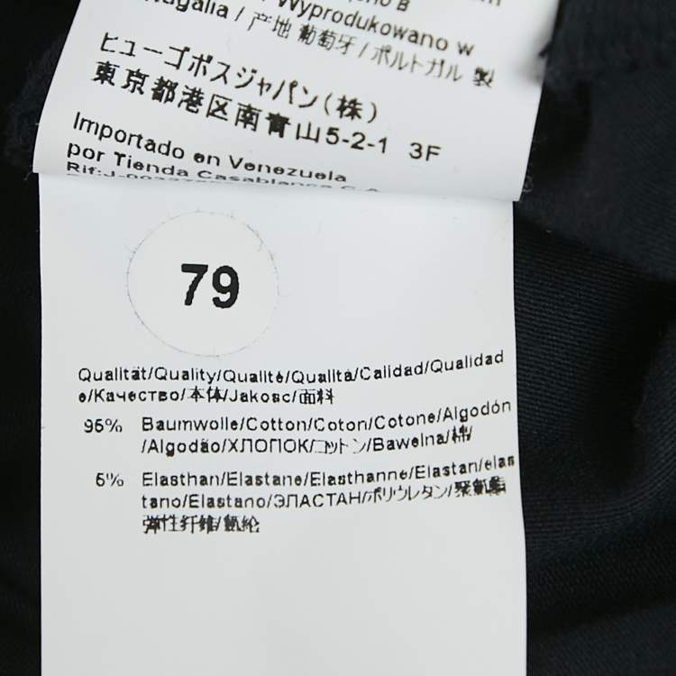 مملوكة مسبقًا Boss By Hugo Boss Navy Blue Logo Print Round Neck Tee 4 T-Shirt XL
