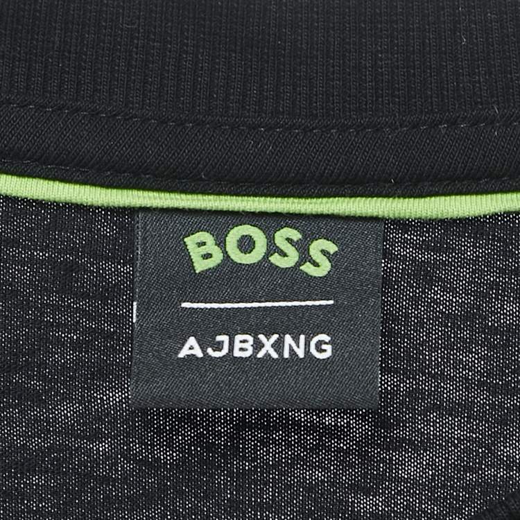 Pre Owned Boss By Hugo Boss Black Printed Crew Neck Talboa AJ T-Shirt XL