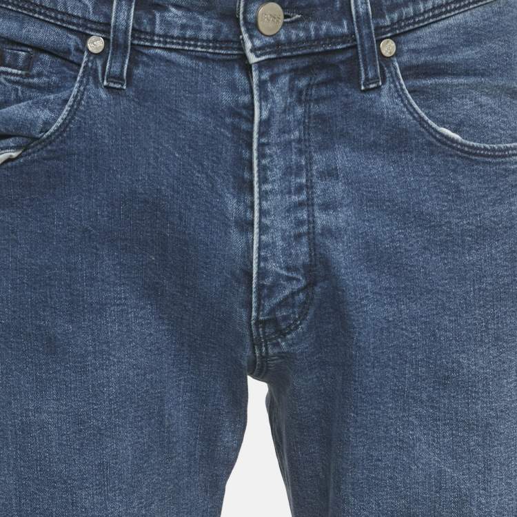 Pre Owned Boss  By Hugo Boss Blue Denim Straight Leg Jeans S Waist 31"