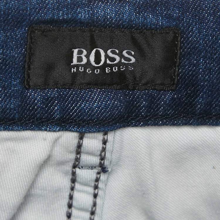 Pre Owned Boss By Hugo Boss Blue Denim Maine Regular Fit Jeans M Waist 32"
