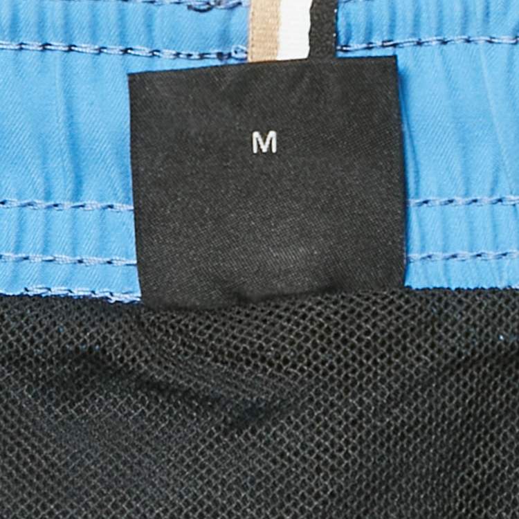 Pre Owned Boss By Hugo Boss Blue Nylon Swim Shorts M