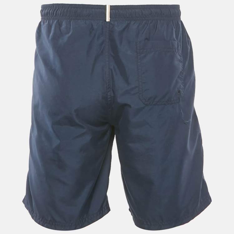 Pre Owned Boss By Hugo Boss Blue Nylon Swim Shorts M