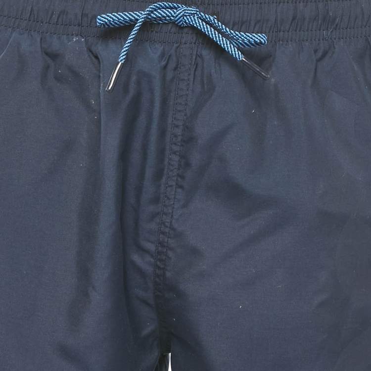 Pre Owned Boss By Hugo Boss Blue Nylon Swim Shorts M