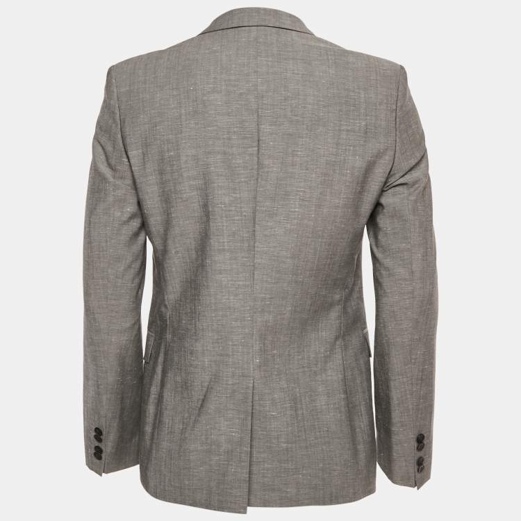 Pre Owned Boss By Hugo Boss Grey Wool Blend Aeron1/Hamen1 Blazer M