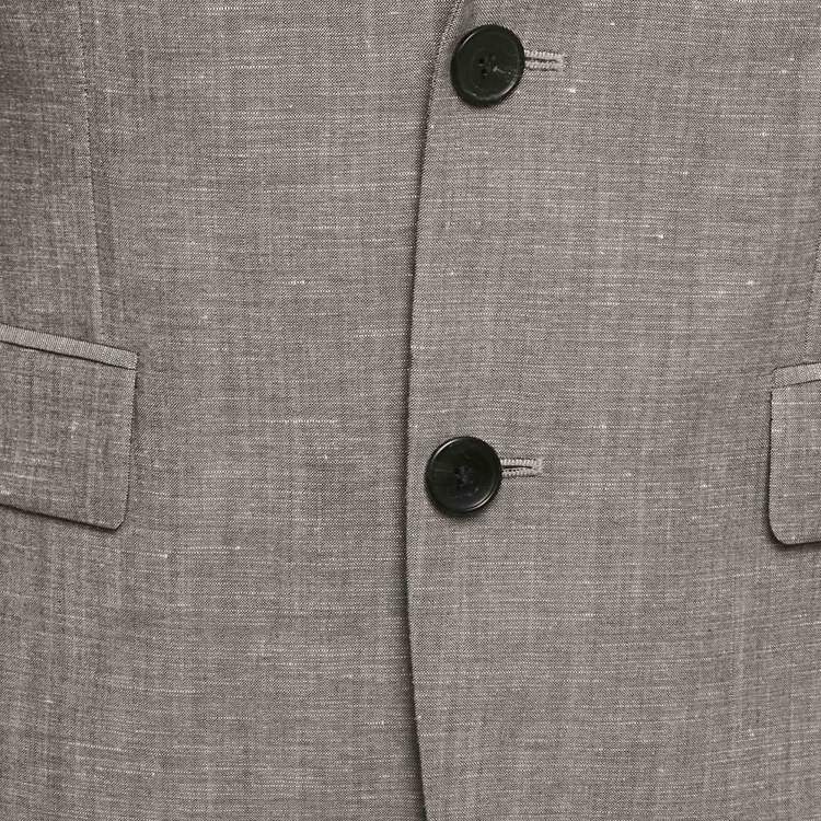 Pre Owned Boss By Hugo Boss Grey Wool Blend Aeron1/Hamen1 Blazer M