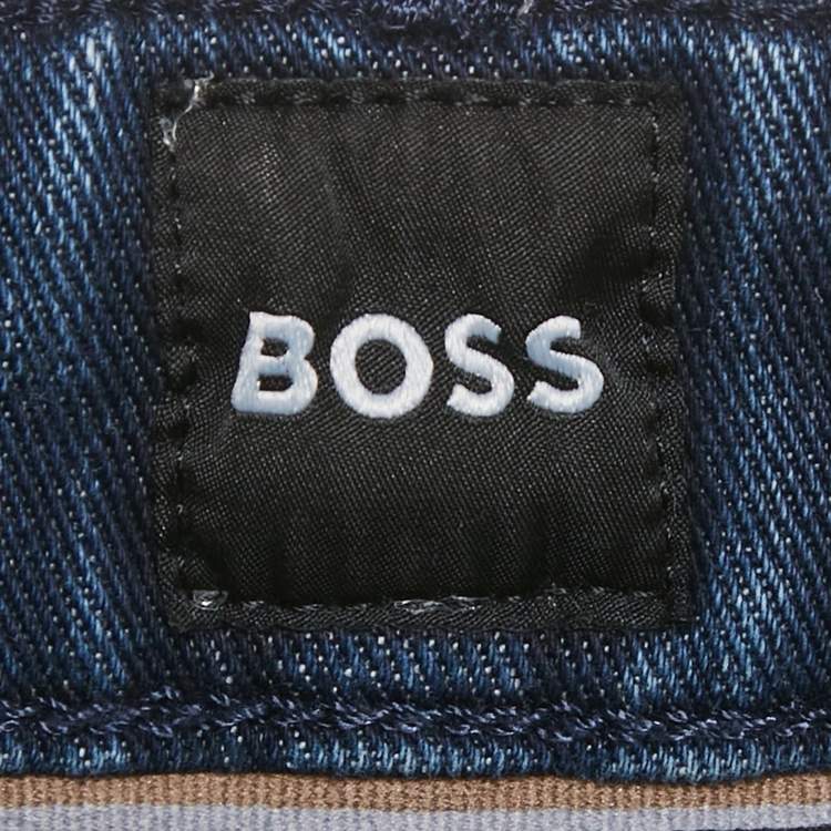Pre Owned Boss By Hugo Boss Blue Denim Regular Fit Jeans L Waist 34"